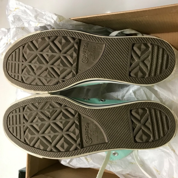 Y2K Converse Chuck Taylor All Star Mint Green High Tops Women's 9 - Picture 7 of 11